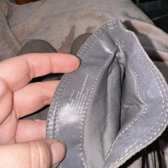 Grey Suede Tasseled Boots For Women 11M V Ts3 - Picture 5 of 6